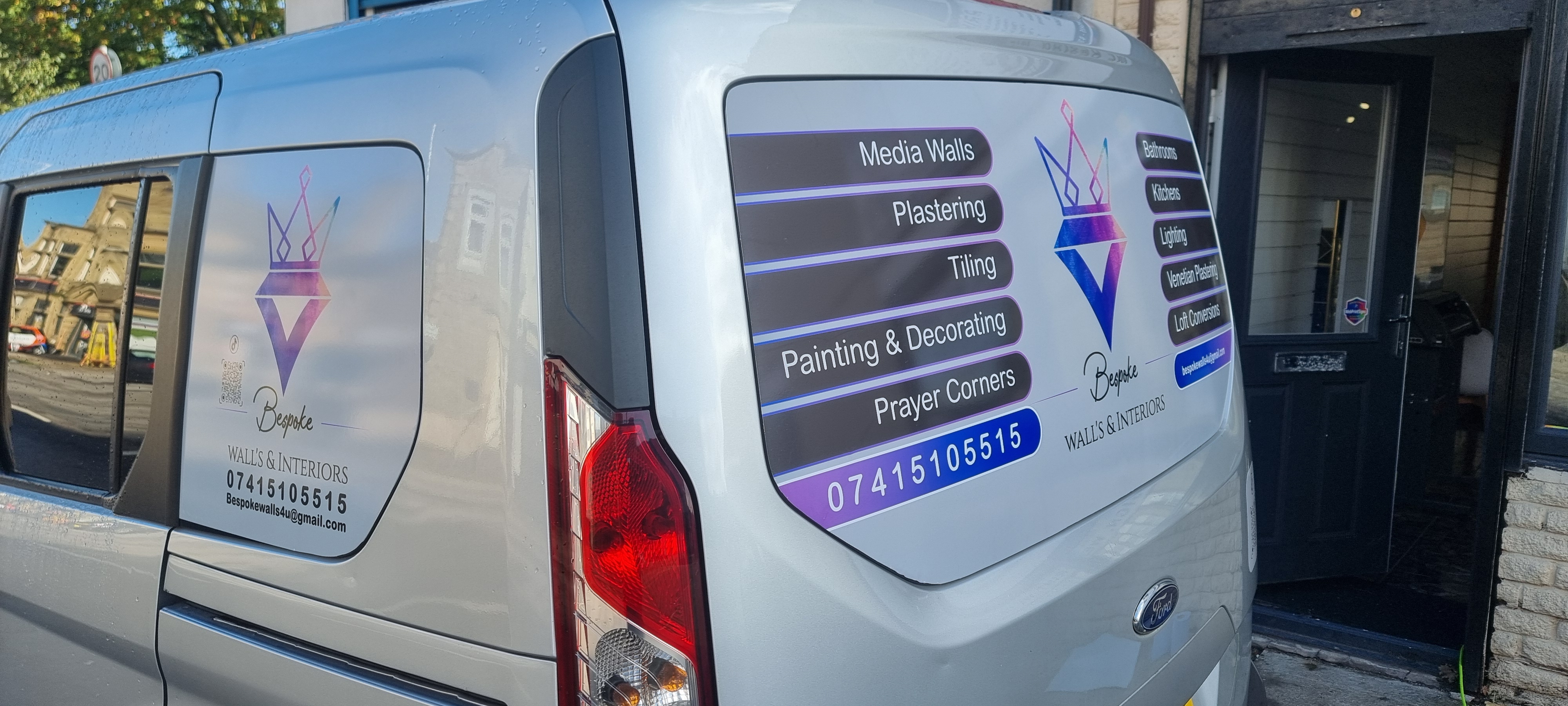 Van lettering — Bolton Van Signs job
