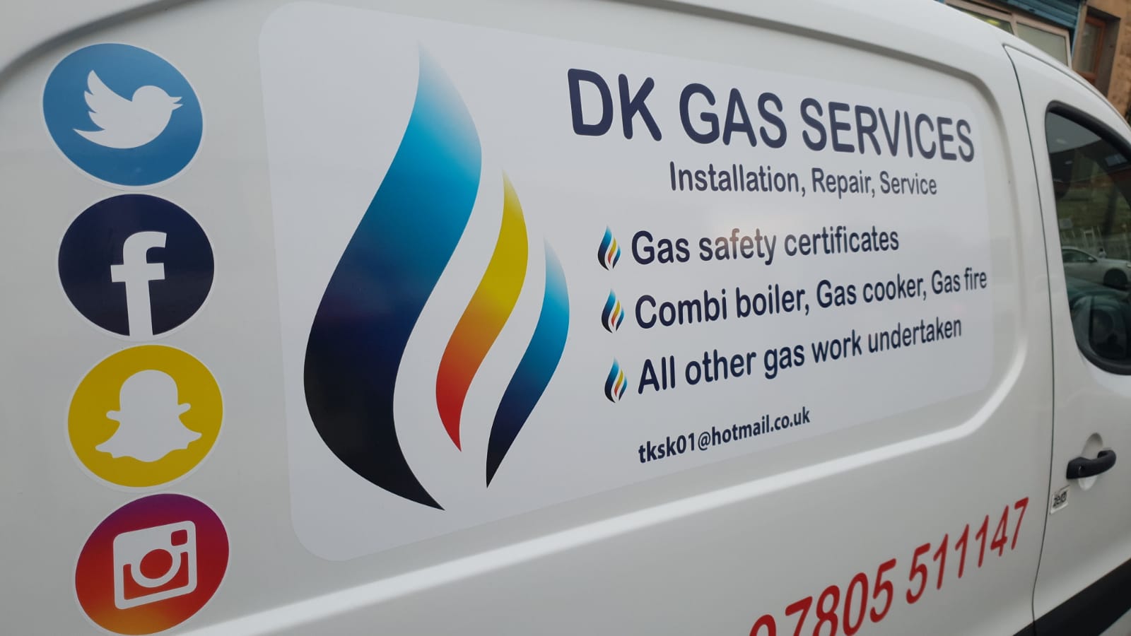 Van lettering, close detail